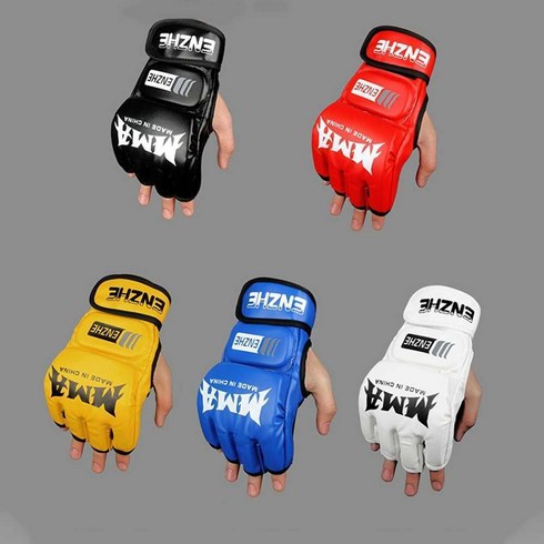 뎀프시롤 글러브 MMA 라이벌글러브 헤비히터 장갑, 실버 옐로우 성인 L
