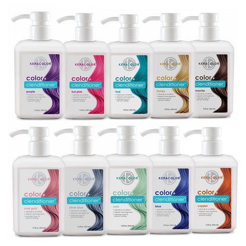 Keracolor 케라컬러 샴푸 컨디셔닝 클렌디셔너 300ml 헤어 매니큐어 16 color, blue, 1개