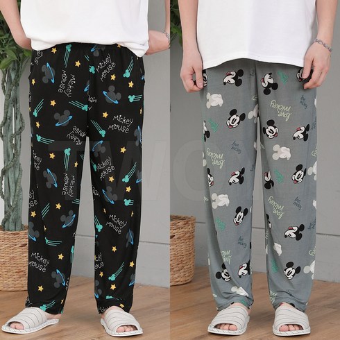 2023년 가성비 최고 냉장고 바지 잠옷 - 투와이 디즈니 남성 여성 아이스 바지 2장 세트 2810S (잠옷/홈웨어)