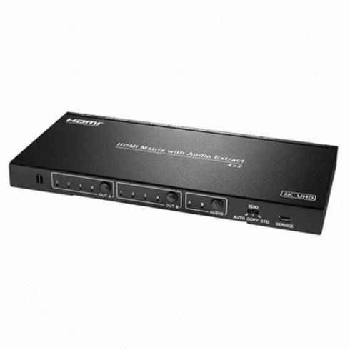INX_넥스트 NEXT-2403UHDM 4x2 HDMI 매트릭스 스위치 선택기 분배기, 1개