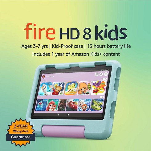 Amazon Fire HD 8 어린이용 태블릿, 32GB, 디즈니 프린세스