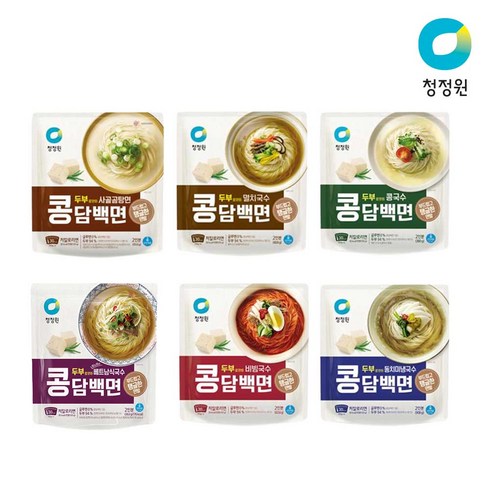 [청정원] 두부로만든 콩담백면 (2인) x4개, 5.사골곰탕면 351.6g (2인)x4개, 4개