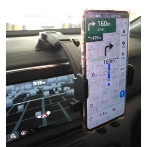 차량용핸드폰거치대 - 카시큘 차량용 휴대폰 대쉬보드 거치대 흡착식, 1개