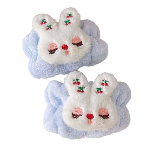 2 조각 SPA 손목 워시 밴드 세안 용 손목 밴드 귀여운 소프트 손목 워시 타올 밴드 세안용 액체가 아래로, 산호 양털, 파란색, 10cmx5cm, 2개