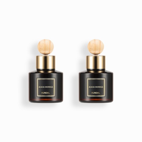 쿤달 퍼퓸 차량용 방향제 75ml 2개 + 우드볼스틱 2개, 아카시아모링가향, 1세트