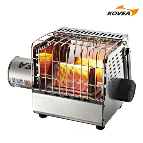 2023년 가성비 최고 캠핑가스히터 - 코베아 큐빅 가스히터 KGH-2010 스테인리스바디 휴대용 감성가스난로, 1개