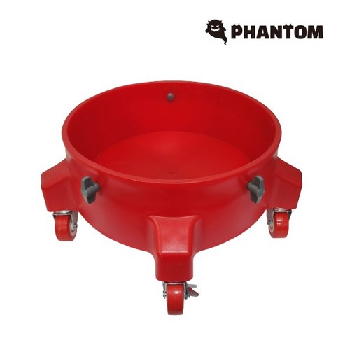 PHANTOM 팬텀 캐리 버킷돌리 레드 + 나사 3개입, 2인치 바퀴 선택함