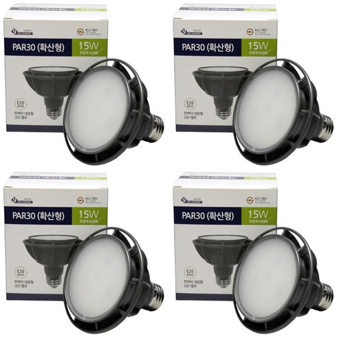 7스토어 건식 LED PAR30 전구 15W * 4개, 확산 주광색 (흰빛)