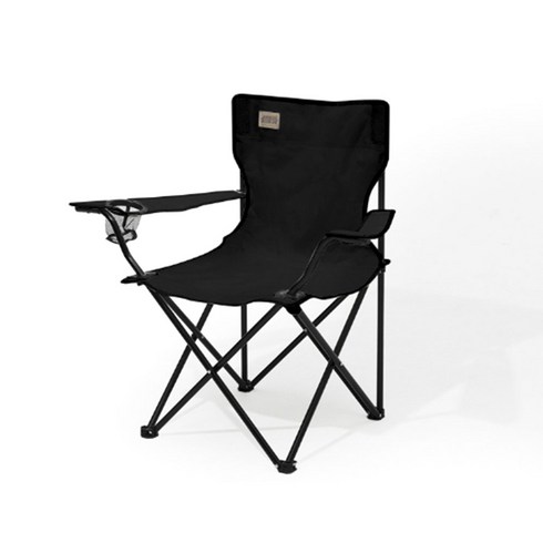 접이식캠핑의자 - 탄씨엔쯔 옥스포드 원단 스틸 튜브 캠핑의자, 1개, 블랙