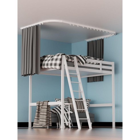 2층침대 커튼 무타공 천장커튼 기숙사 암막 가림막 이층 대학생 벙커 방한 겨울용