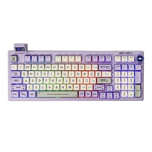 에포메이커 RT100 97키 가스켓 블루투스5.0/2.4g/USB-C 기계식 게임 키보드, Wisteria Linear Switch, Wisteria Linear Switch, RT100 Purple, RT100 Pink