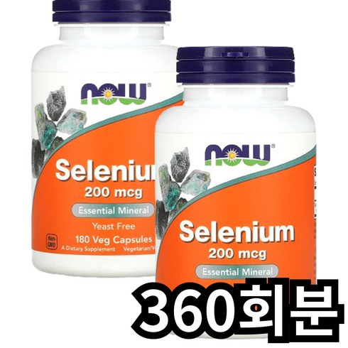 셀레뉴 - 나우푸드 셀레늄 200mcg 베지 캡슐, 1개, 360회분