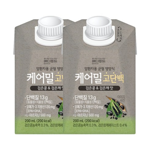 메디푸드 케어밀 고단백 200ml 48팩-식사대용 영양보충식 환자식 단백질13g함유, 48개