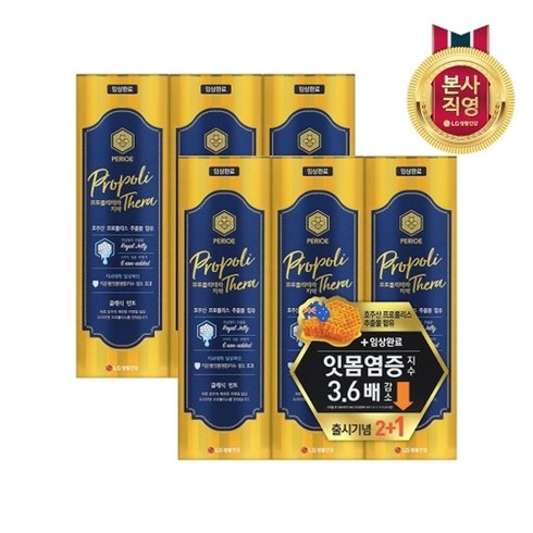 프로폴리테라치약 - LG생활건강 페리오 프로폴리테라 치약 100g 클래식민트 x 6개