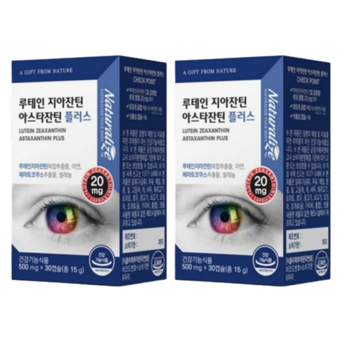 루테인지아잔틴 아스타잔틴 플러스 12개월분 - 네추럴라이즈 루테인 지아잔틴 아스타잔틴 플러스 15g, 60정, 3개