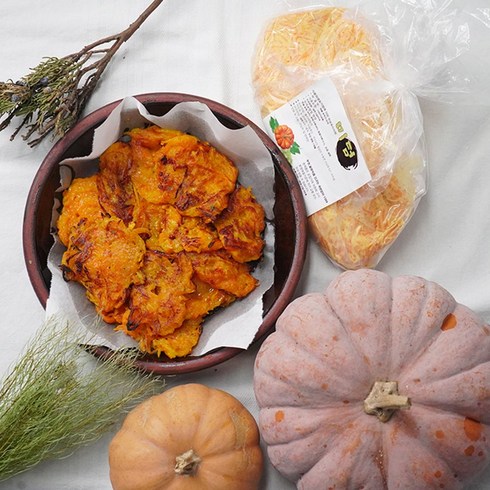 국내산 맷돌호박 반죽 부침개 밀키트 호박전 1kg + 1kg, 2개