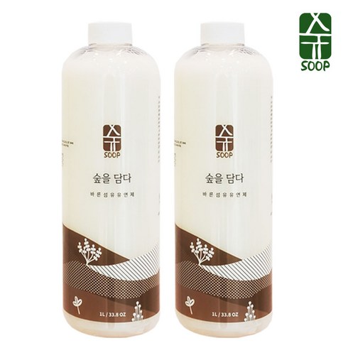 숲바른섬유유연제 - 숲바른 아기 유아 섬유유연제 1000ml X 2개, 1L