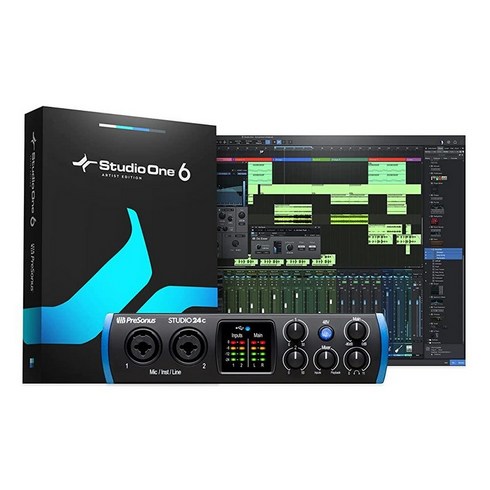 PreSonus Studio 24c 2x2 192kHz USB 오디오 인터페이스 스튜디오 원 아티스트 에이블톤 라이브 라이트 DAW 녹음 소프트웨어 포함, Audio Interface_Studio 68c (4