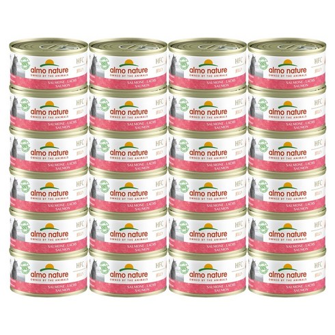 알모네이쳐 고양이 주식캔, 70g, 연어, 24개