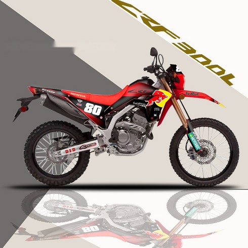 crf300l - 혼다 CRF300L 튜닝 호환 드레스업 풀데칼 스티커 필름, B, 1개