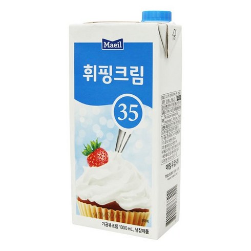 매일 동물성 무가당 휘핑크림 35% 1000ml (아이스박스 별도), 1개