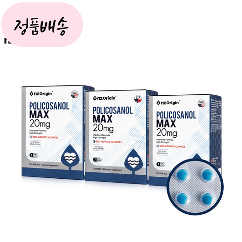 좋은품질DBJ_[인기판매]_[3통] 엔젯오리진 폴리코사놀 맥스 20mg (총6개월분)-최상급선물DBJ-부모님건강, 3개