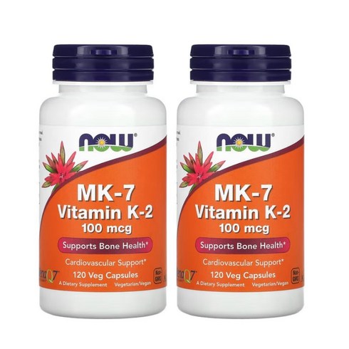 [해외] 나우푸드 MK-7 (비타민 K2) 100 mcg 120캡슐 올스타일 미국직구, 120정, 2개