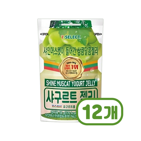 세븐일레븐 샤구르트젤리 디저트간식 56g x 12개, 단품
