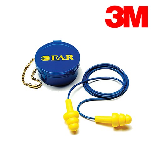 쓰리엠 3M 귀마개 Ultra Fit Corded with 케이스 울트라핏 끈유+케이스 이어플러그 소음방지, 1개