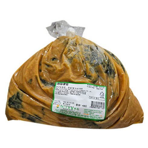 콩잎된장장아찌 - 그린웰푸드 웰찬 된장콩잎 4kg, 1개