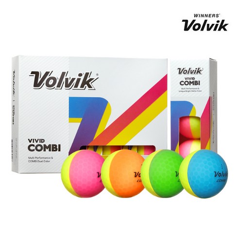 VOLVIK 볼빅 비비드 콤비 3피스 VIVID COMBI 3PC 무광볼 매트볼, 99개, 12p