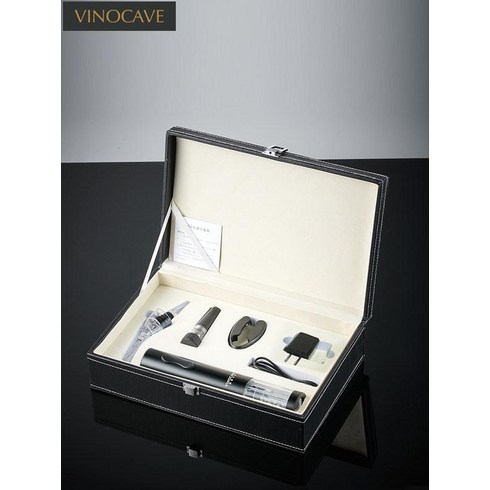 vinocave Vinocave 전동 와인 오프너 선물세트 자동 와인 따개, 1set, 가죽 박스 세트 - 레드
