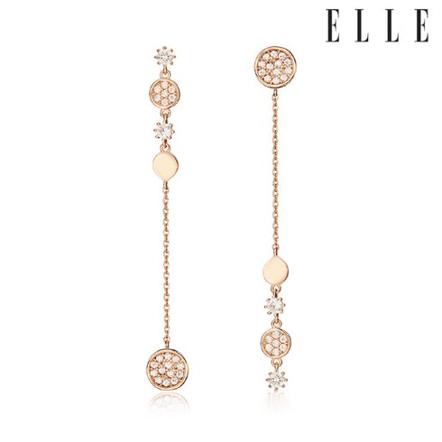 [엘르주얼리] 14K 트리플 라운드 드롭 귀걸이 (gold filled) ELGPEE259