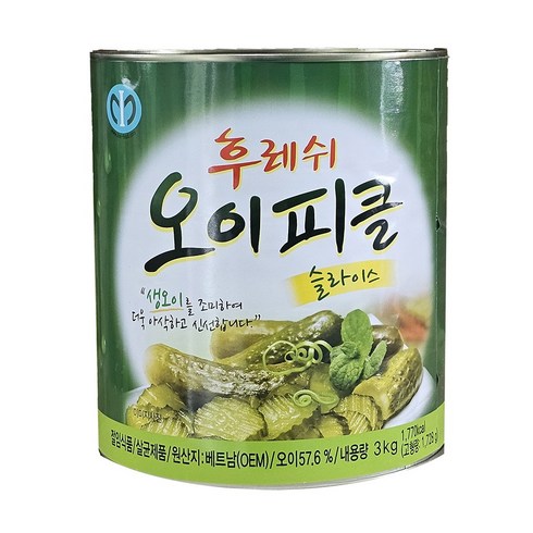 후레쉬 오이피클 슬라이스, 1개, 3kg