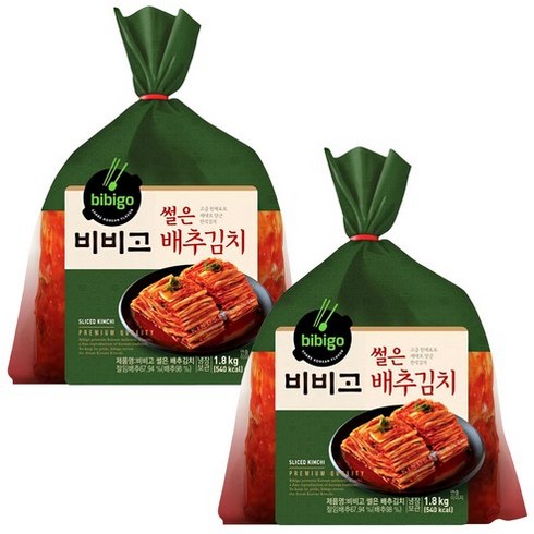 2023년 가성비 최고 비비고김치 - 비비고 썰은배추김치, 1.8kg, 2개