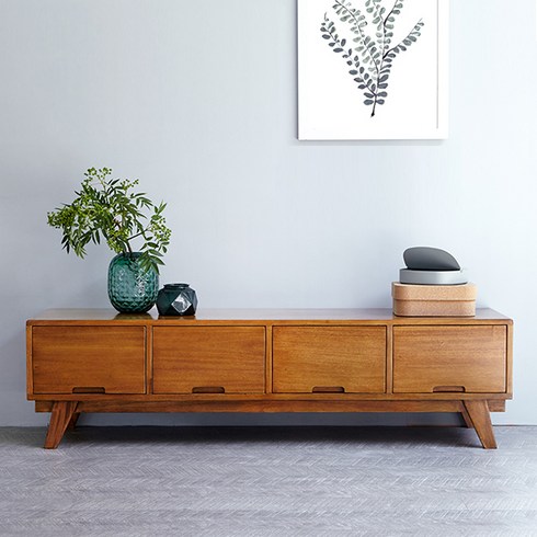 유씨엠 [유씨엠] 클레이 원목 1500 TV 거실장 티비다이, 거실장 1500