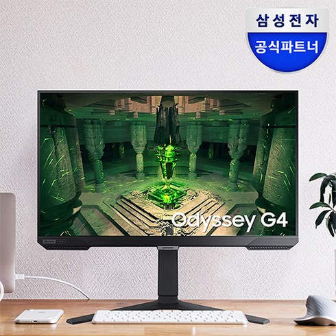 삼성오디세이g4 - 삼성전자 오디세이 G4 S27BG400 27인치 게이밍 모니터 IPS 프리싱크 지싱크 240Hz 1ms HDR10 피봇, LS27BG400EKXKR, 68.4cm