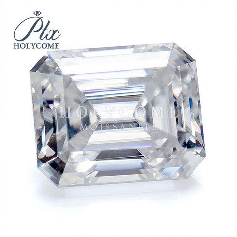 2023년 가성비 최고 탑스톤4 - 모이사나이트 에머랄드컷 스톤 4캐럿 D컬러 VVS급 다이아몬드 대체석 사각라운드 원석 GRA인증.