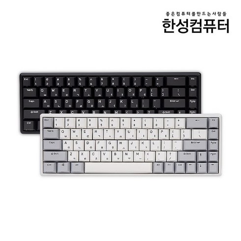 한성컴퓨터 TICO 블루투스 유무선 겸용 무접점 키보드 50g, GK868B, 화이트, 텐키리스