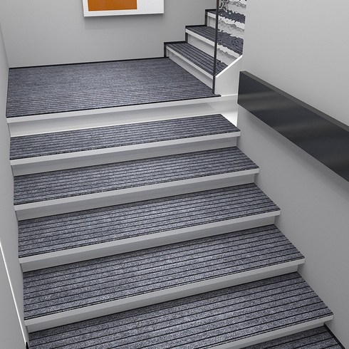 계단 스텝 매트 가정용 복층 미끄럼 방지 매트 방음 회전 계단식 카펫 바닥 덮개, 색깔7, 옵션2