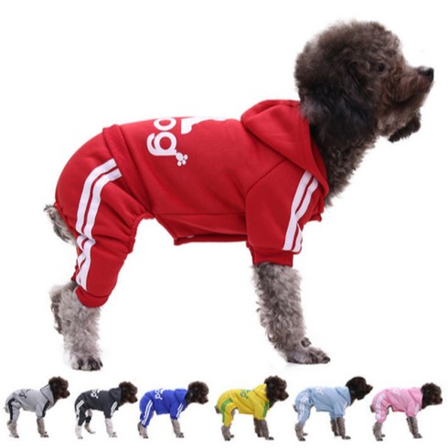 [퐁펫] 후드츄리닝 (Pet604) / 기모_(강아지옷 고양이옷 반려동물 애견 애묘 원피스 티 뚱냥이 봄가을 겨울옷 올인원 트레이닝복), E_블랙