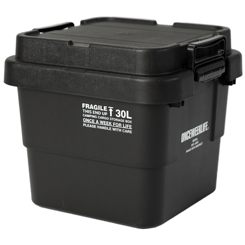 원스위크라이프 캠핑 스태킹 카고 박스 플랫타입, 블랙