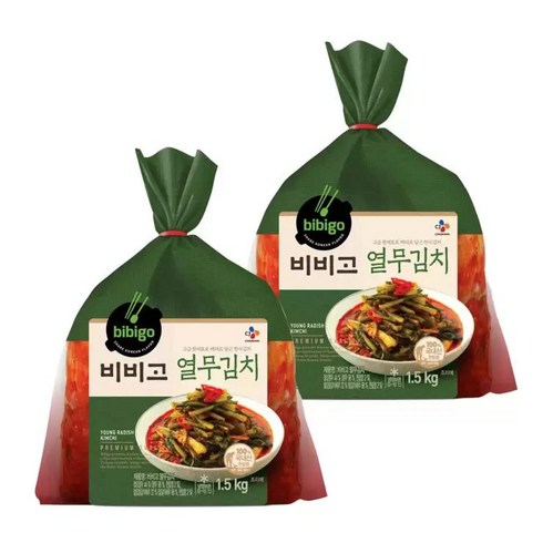 비비고 열무김치 1.5kg, 2개