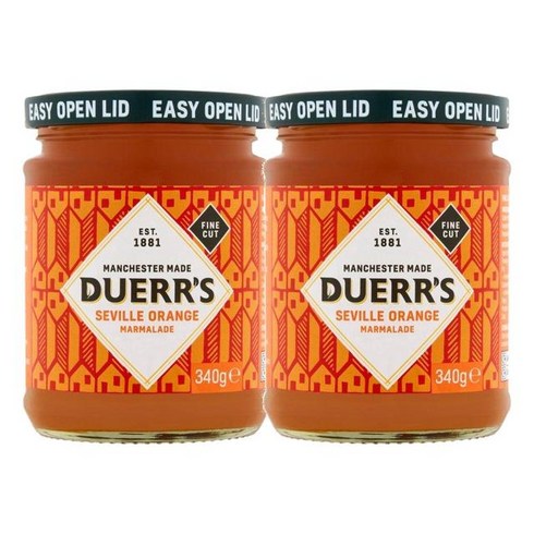 듀어스 - Duerr's Fine Cut Seville Orange Marmalade 듀어스 파인 컷 세빌 오렌지 마멀레이드 340g 2개