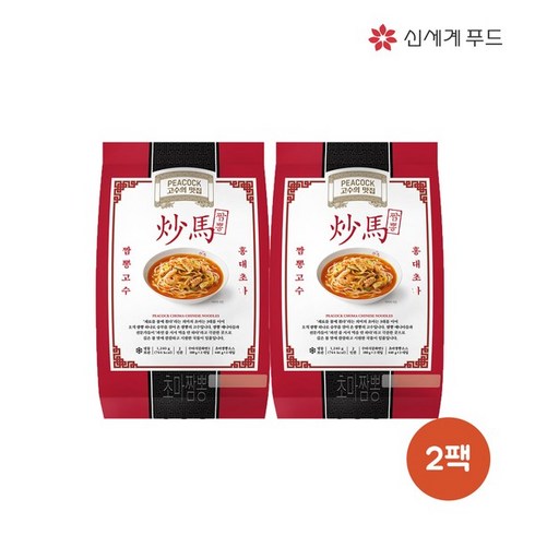 피코크 짬뽕고수 홍대초마 짬뽕 불맛 1240g 2팩, 2개