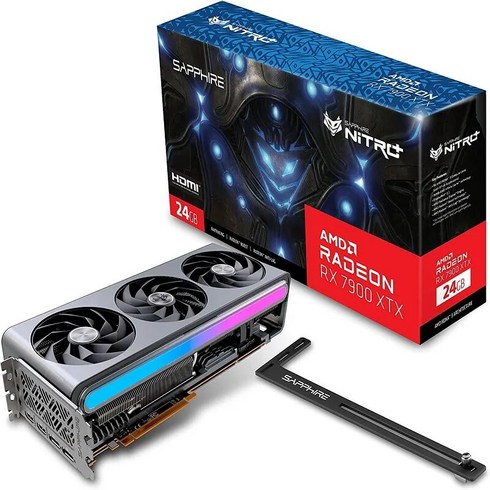 100% 사파이어 게이밍 그래픽 카드 Nitro AMD Radeon RX 7900 XTX Vapor-X 24GB GDDR6 11322-01-40G