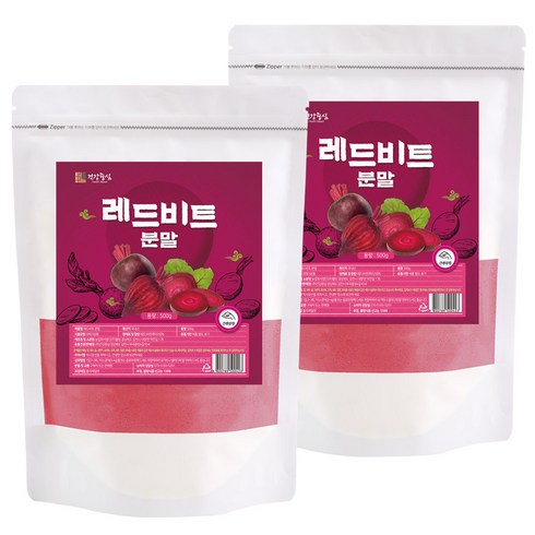 건강중심 레드 비트 분말, 2개, 500g