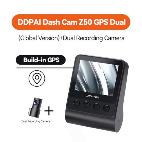 ddpai z50 - DDPAI 대시 캠 Z50 전면 후면 4K 캠 2160P 1080P 카메라 내장 와이파이 GPS 차량용 듀얼, 02 YELLOW_01 아무도