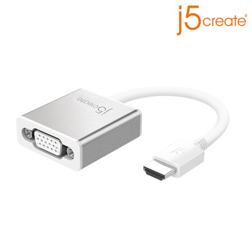 j5Create JDA213S HDMI to VGA 오디오 컨버터 실버