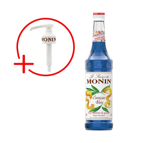 모닌 블루큐라소 시럽 1000ml+모닌 전용 펌프 증정, 1L, 1개